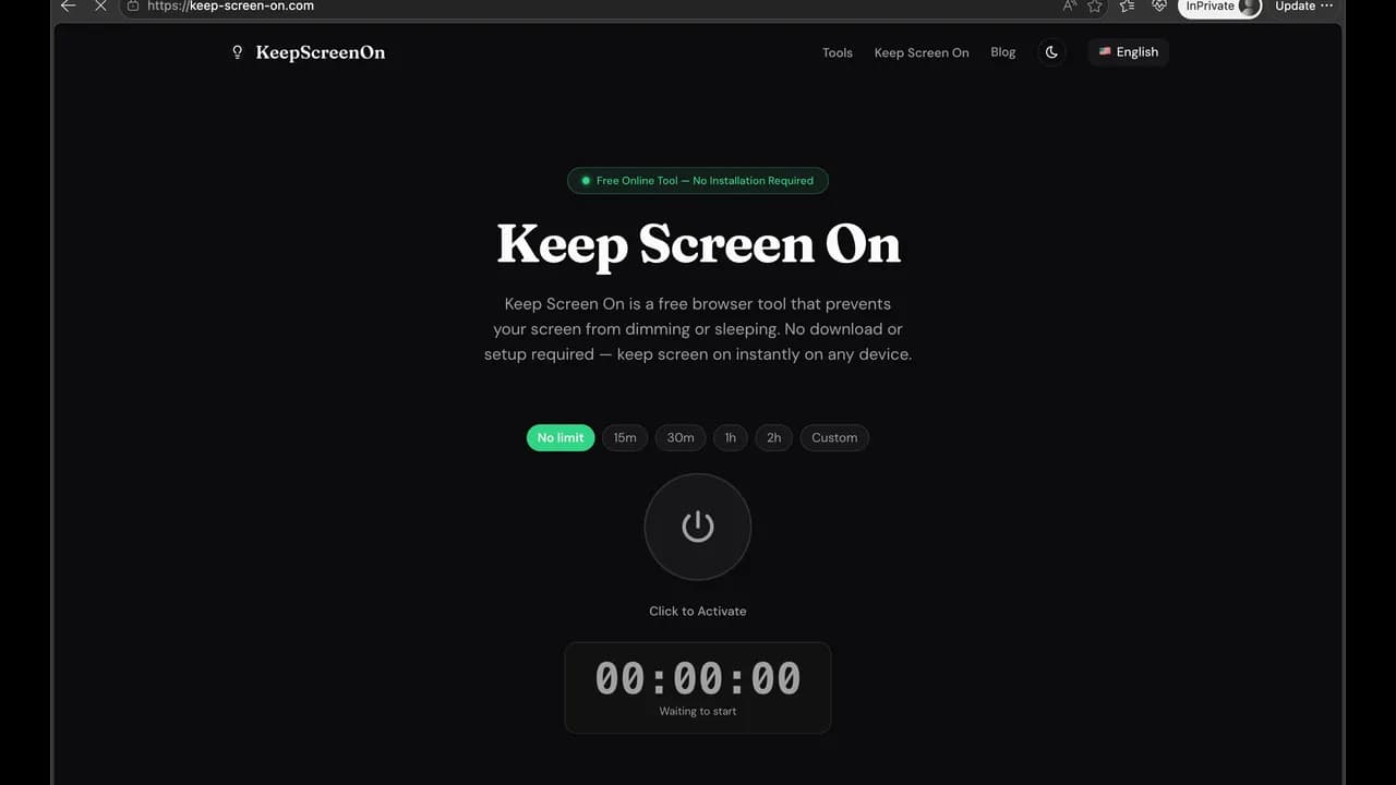 Keep Screen On