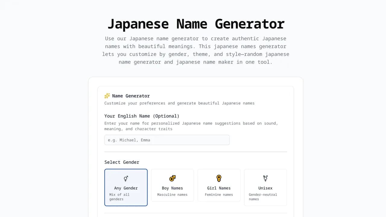 Japanese Name