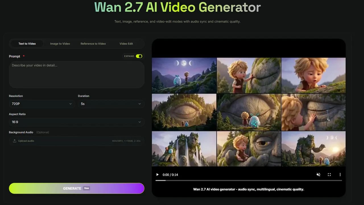 XMK-Wan 2.7 AI Video Generator