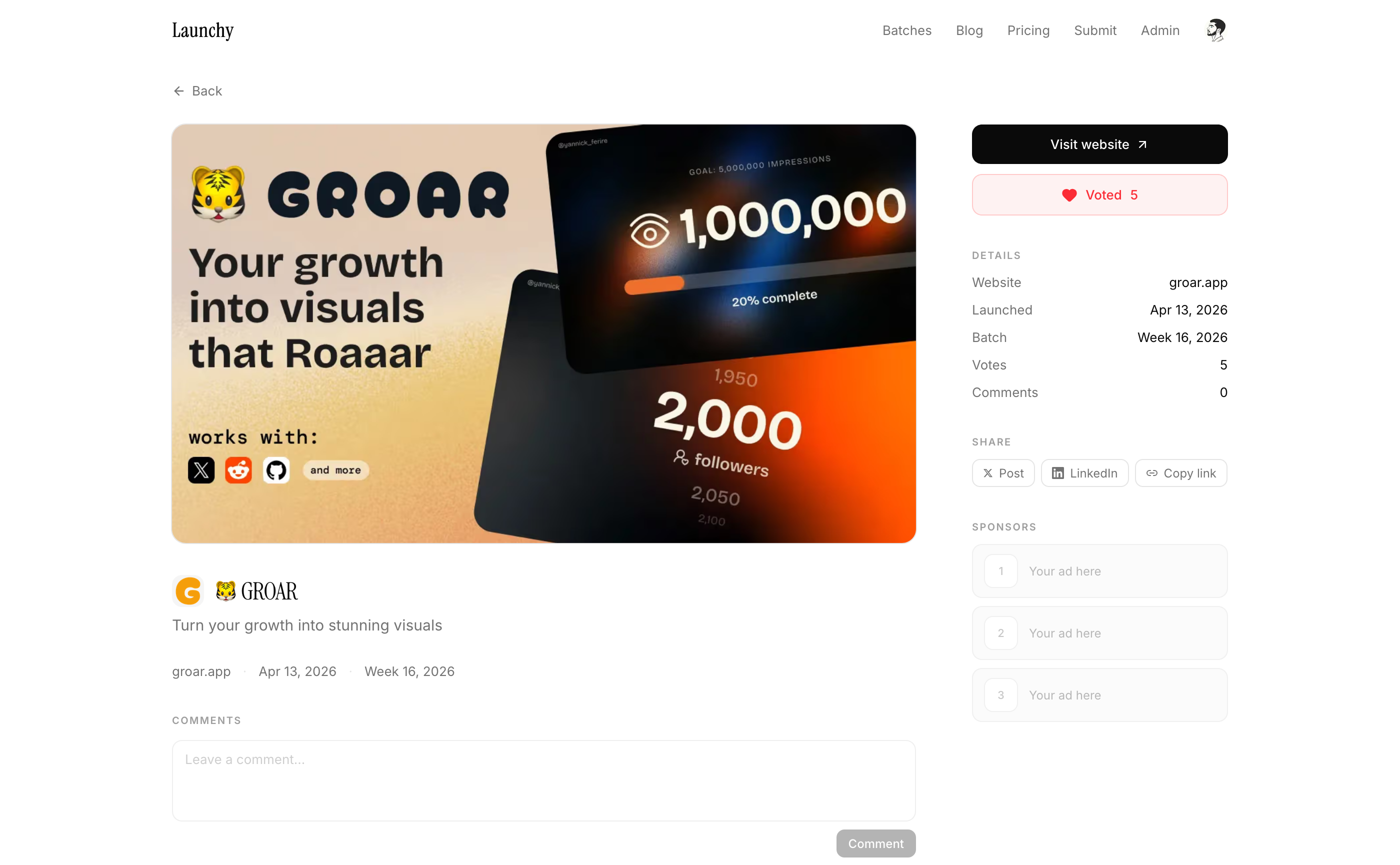 Product page