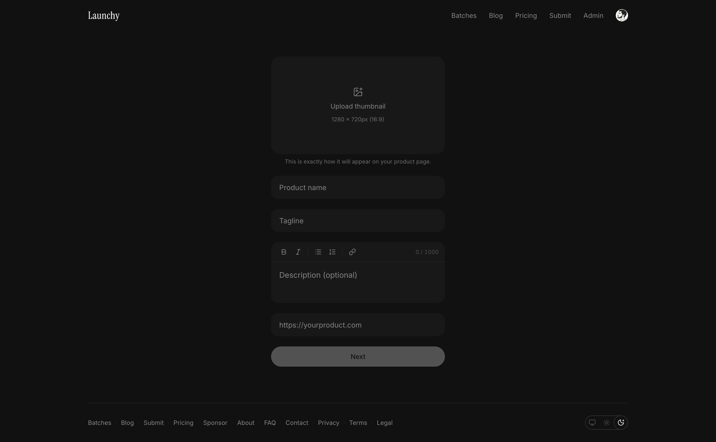 Submit flow